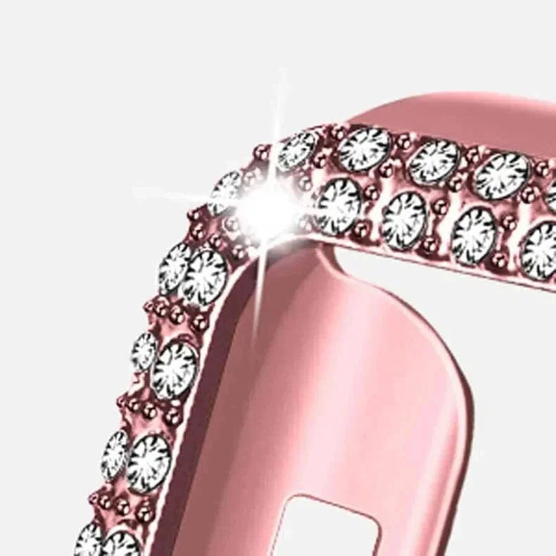 Dual Rhinestone Frame 360 Degree Hard Body Bumper for Apple Watch 45mm