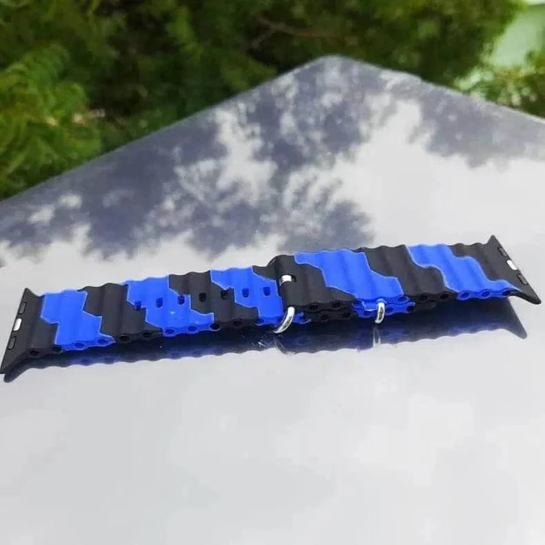 Dual Shade Ocean Silicone Soft Band for Apple Watch 38 | 40 | 41 | 42mm S10