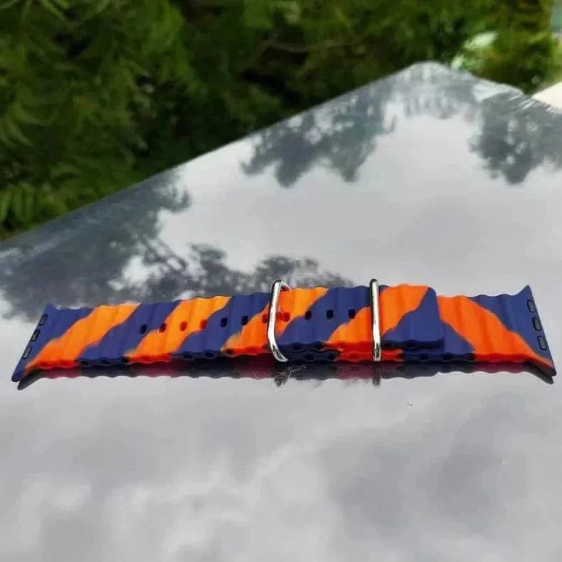 Dual Shade Ocean Silicone Soft Band for Apple Watch 42 | 44 | 45 | Ultra 49 | 46mm S10