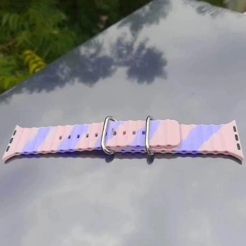 Dual Shade Ocean Silicone Soft Band for Apple Watch Watch Bands 42mm | 44mm | 45mm | Ultra 49mm / Lavender Peach