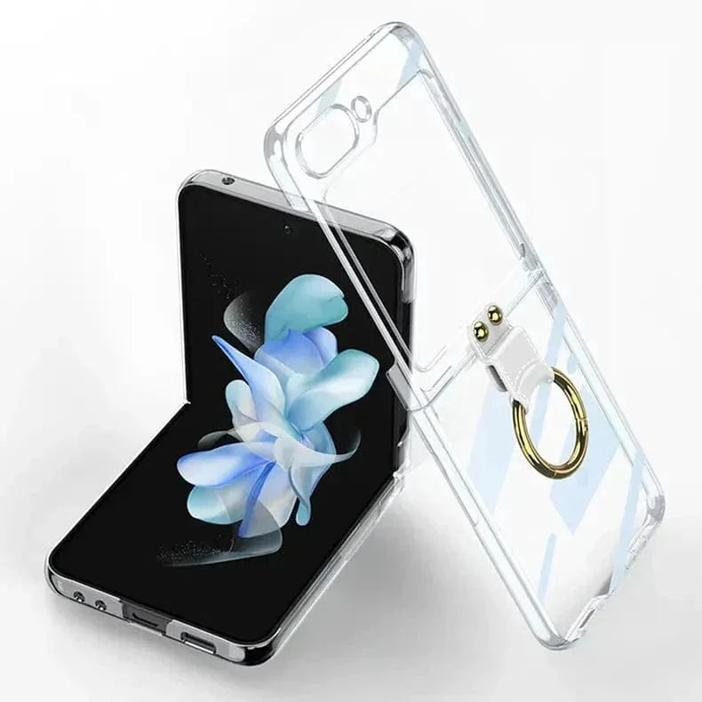 Electroplated fashion phantom with ring Hard Case for Samsung Z Flip6