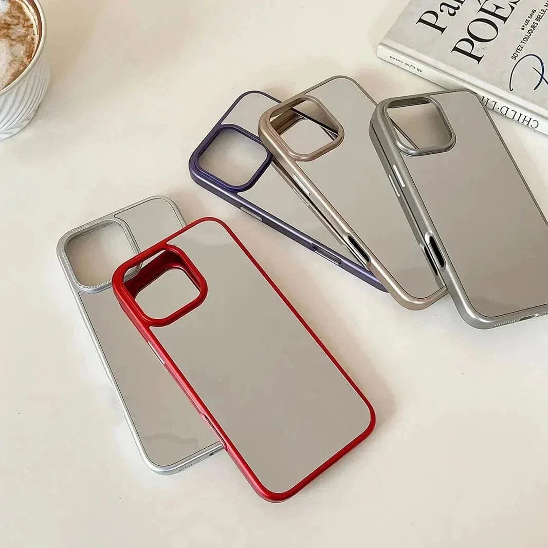 Electroplated Silver Mirror Slim Case for iPhone 13