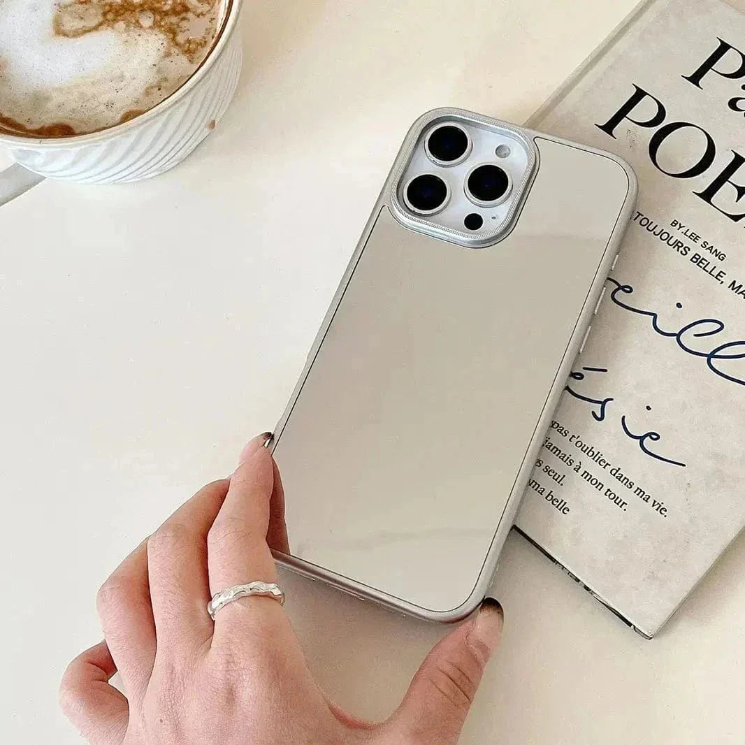 Electroplated Silver Mirror Slim Case for iPhone 13