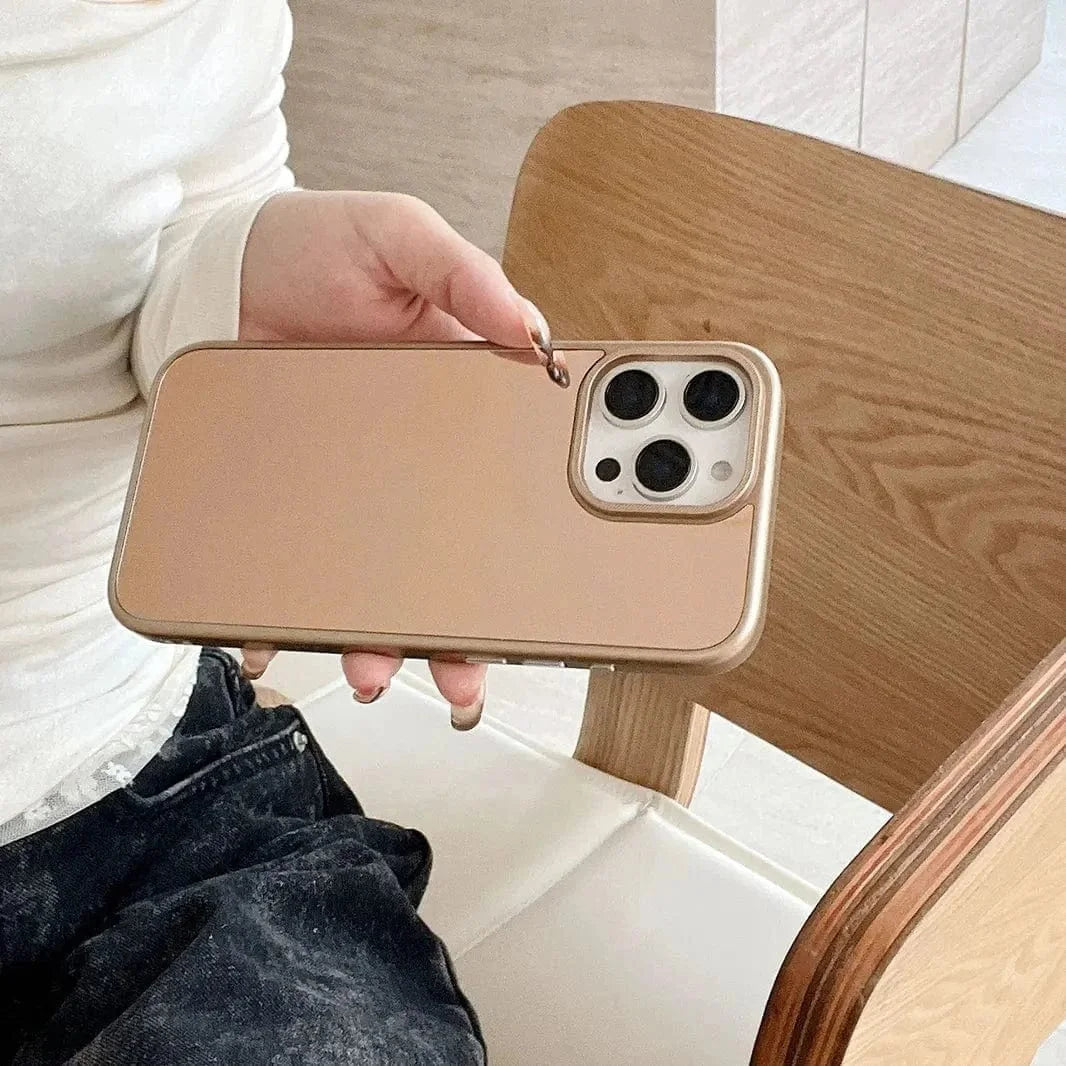 Electroplated Silver Mirror Slim Case for iPhone 15 Pro