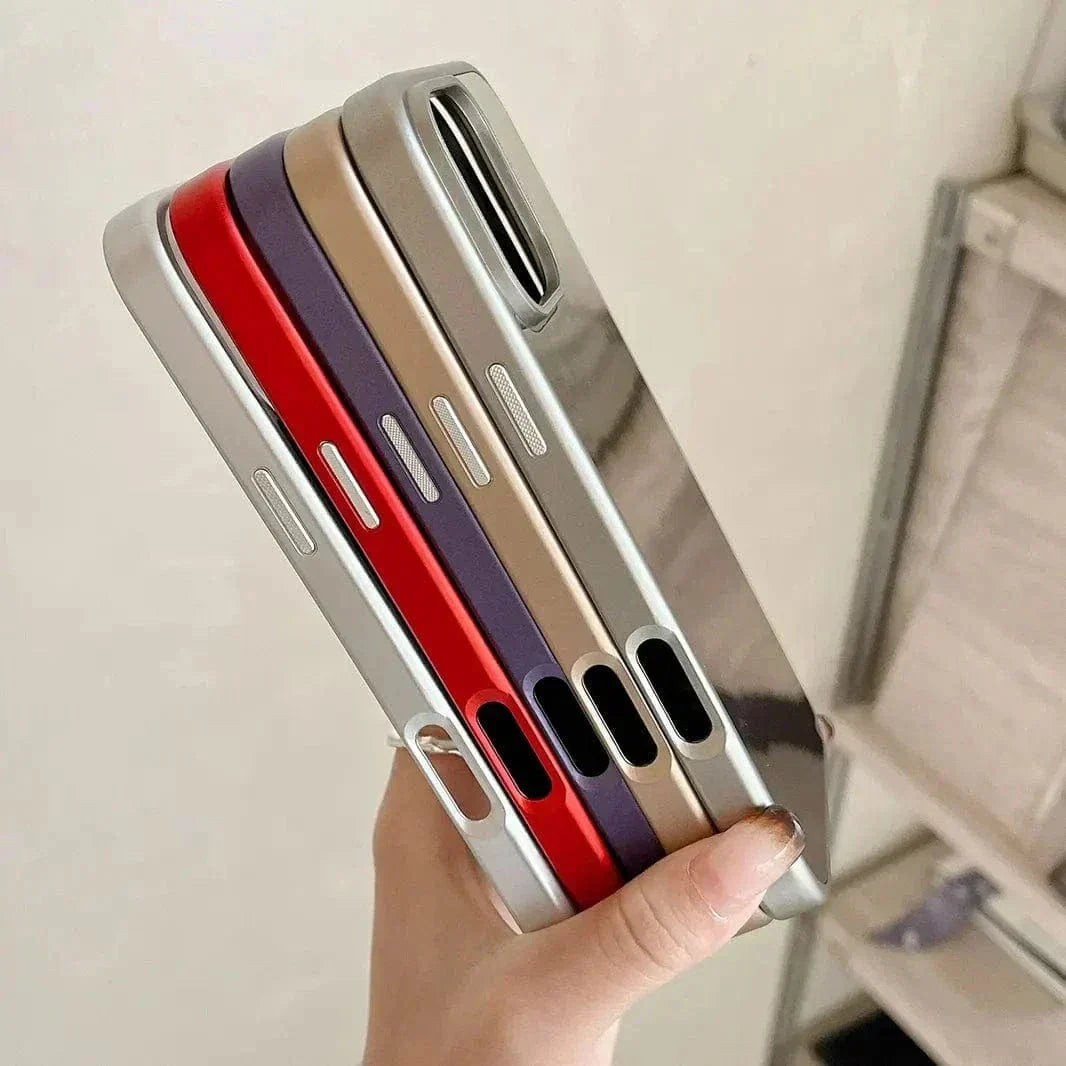 Electroplated Silver Mirror Slim Case for iPhone 16 Pro Max