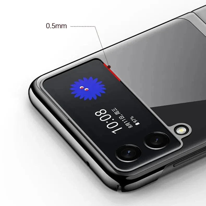 Electroplating Frame Transparent Case for Samsung Z Flip3