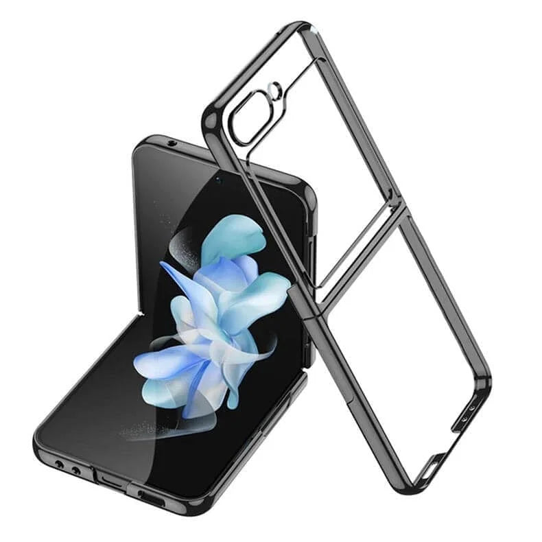 Electroplating Frame Transparent Case for Samsung Z Flip5
