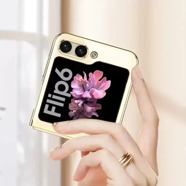 Electroplating Frame Transparent Case for Samsung Z Flip6