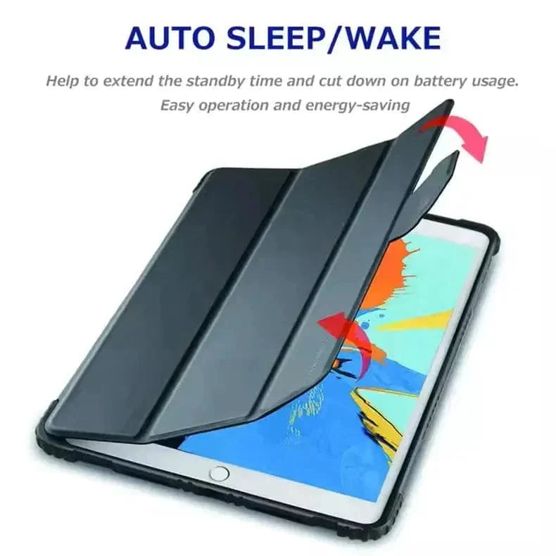 Faux Leather Anti-Slip Rugged TPU Hard PC Cover for iPad 7 | 8 | 9 (10.2-inch)