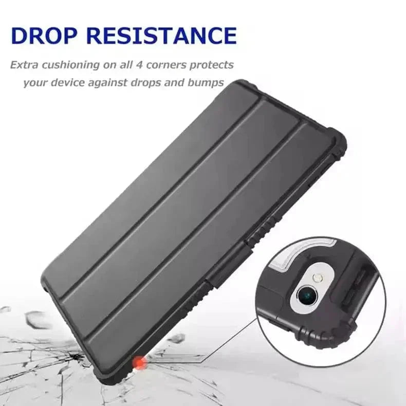 Faux Leather Anti-Slip Rugged TPU Hard PC Cover for iPad Pro 7 M4 (2024) (13-inch)