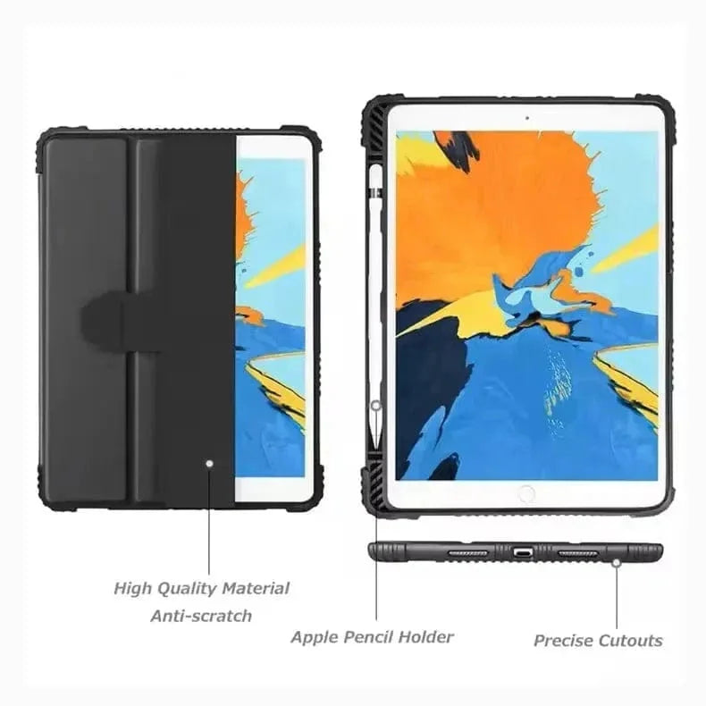 Faux Leather Anti-Slip Rugged TPU Hard PC Cover for iPad Pro | Pro 2 (12.9-inch)