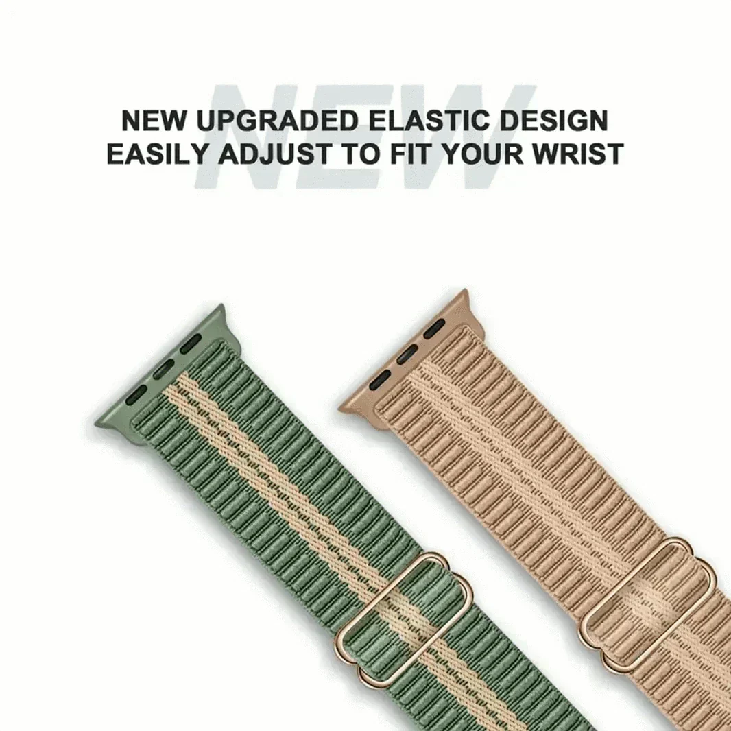 Nylon Soft Elastic Adjustable Band for Apple Watch 38 | 40 | 41 | 42mm S10 Straps & Bands