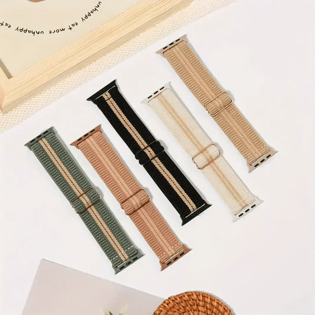 Nylon Soft Elastic Adjustable Band for Apple Watch 42 | 44 | 45 | Ultra 49 | 46mm S10 Straps & Bands