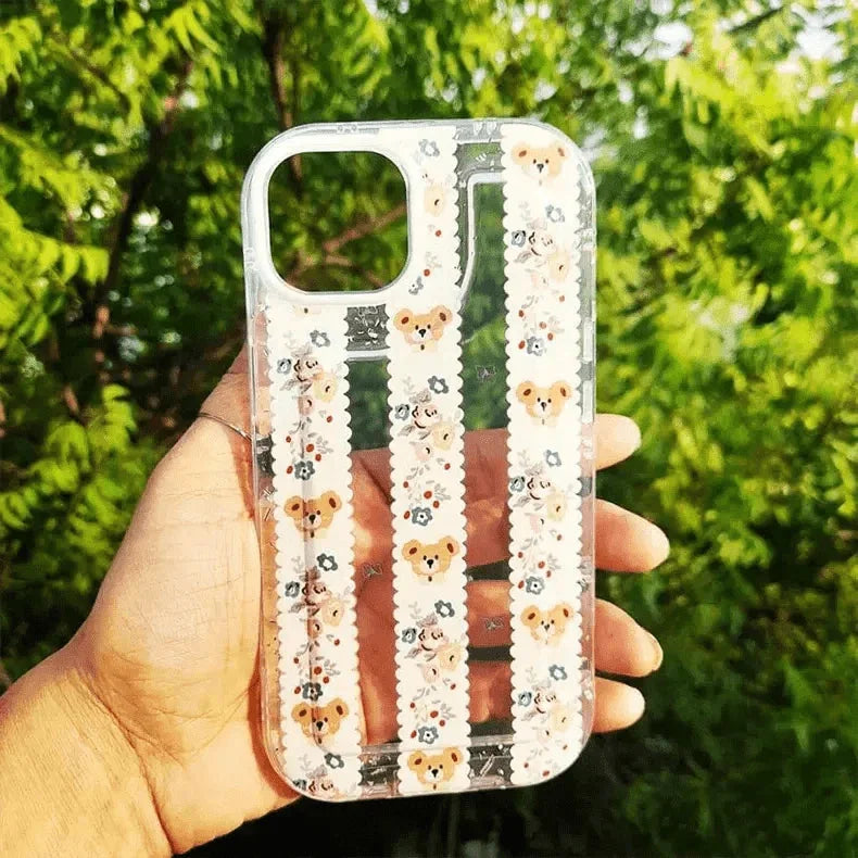 Floral Print Clear Soft Case for iPhone 13