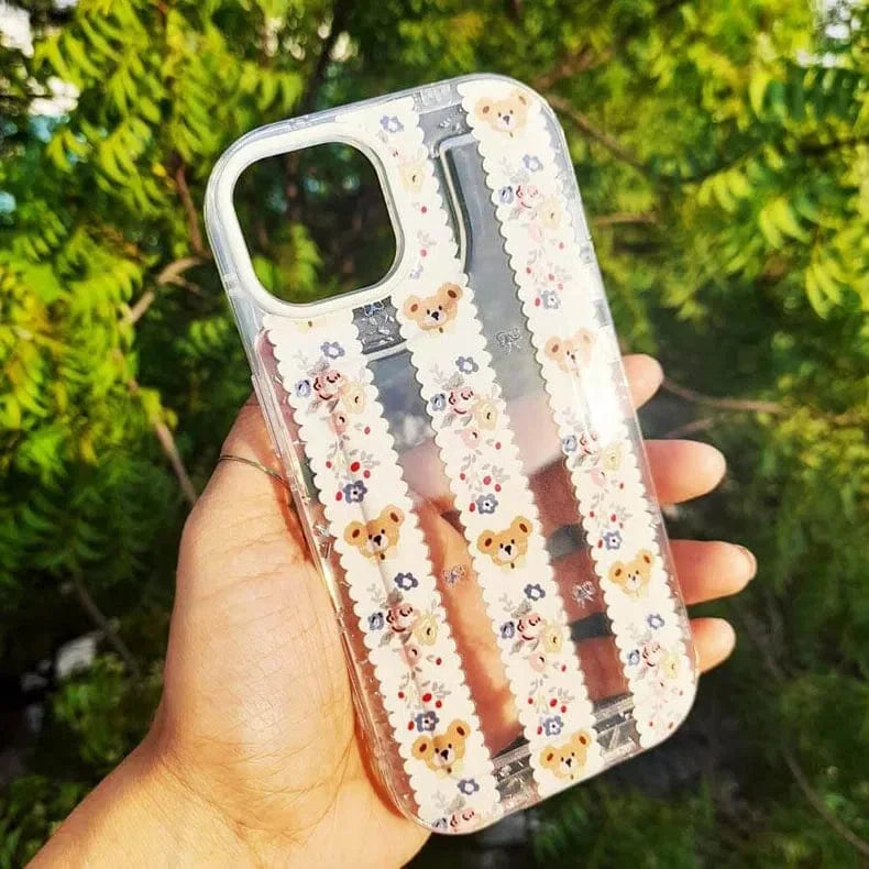 Floral Print Clear Soft Case for iPhone 14