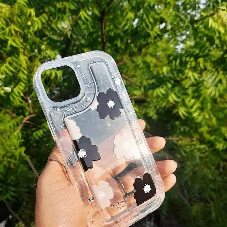 Floral Print Clear Soft Case for iPhone 14 Pro