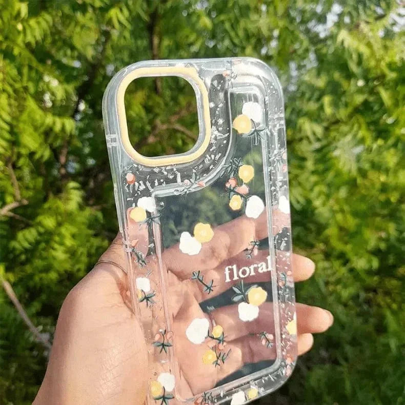 Floral Print Clear Soft Case for iPhone 14 Pro Max