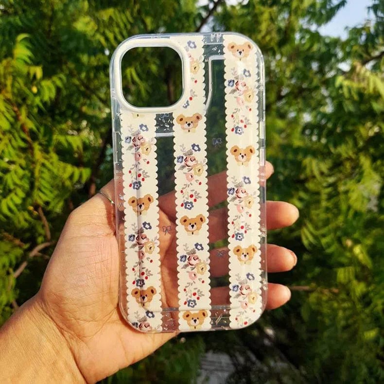 Floral Print Clear Soft Phone Back Case for Apple iPhone