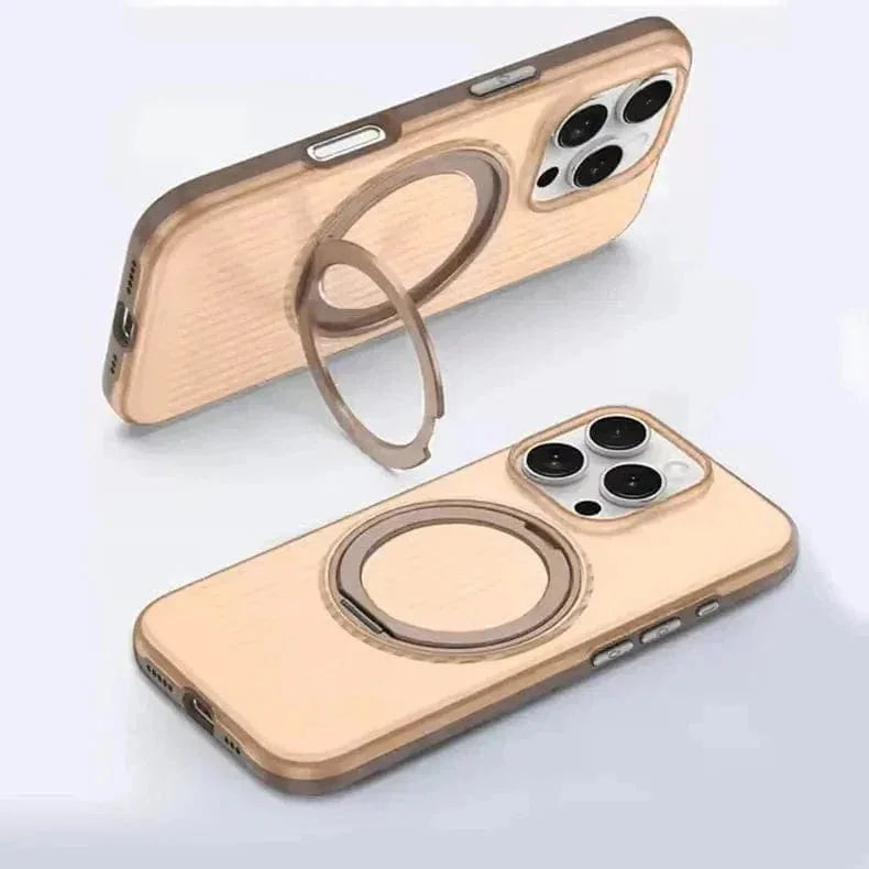 Fluted Texture Magnetic Kickstand Matte Case for iPhone 16 Pro Max