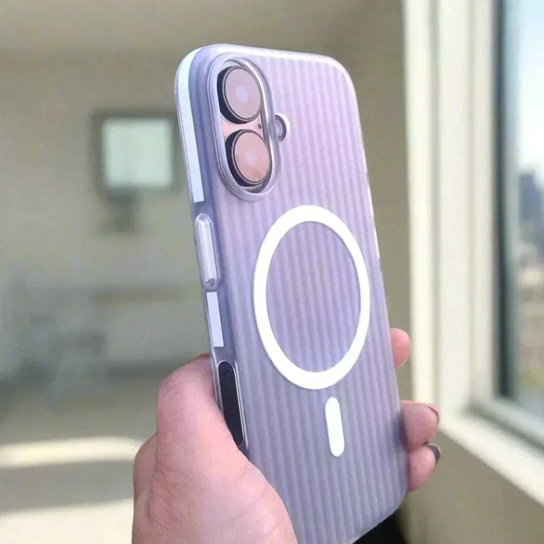 Fluted Texture Magsafe Matte Case for iPhone 16 Plus