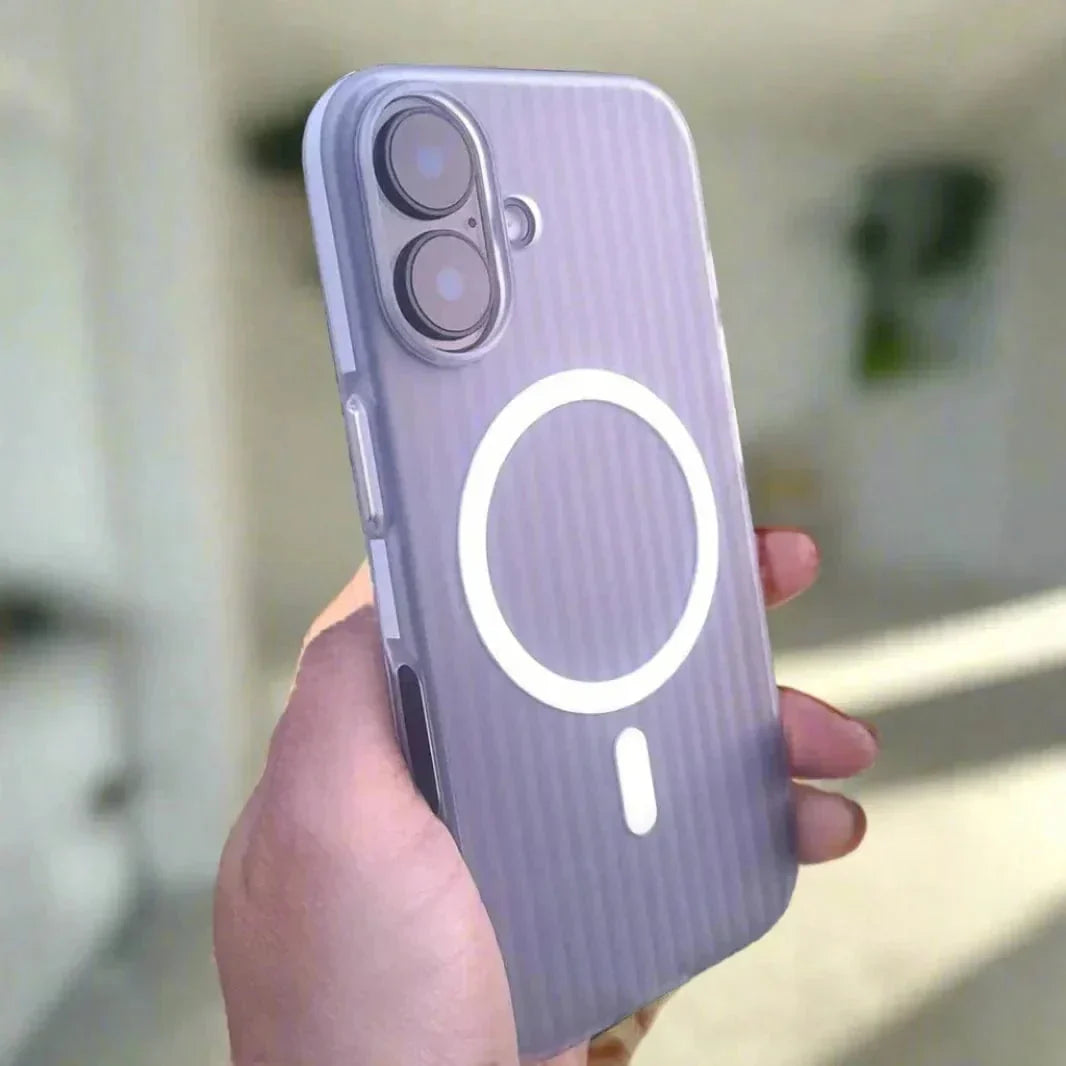 Fluted Texture Magsafe Matte Case for iPhone 16 Plus