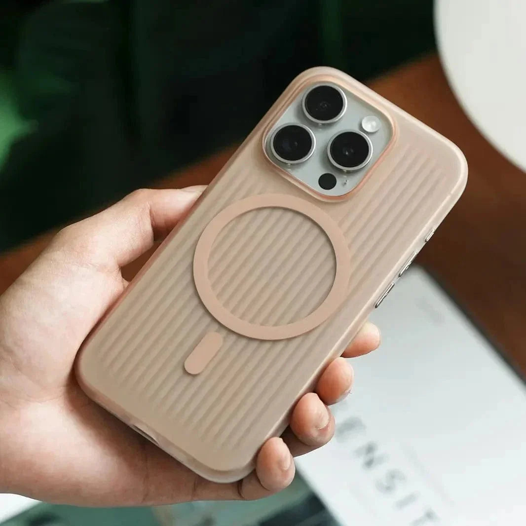 Fluted Texture Magsafe Matte Case for iPhone 16 Pro Max