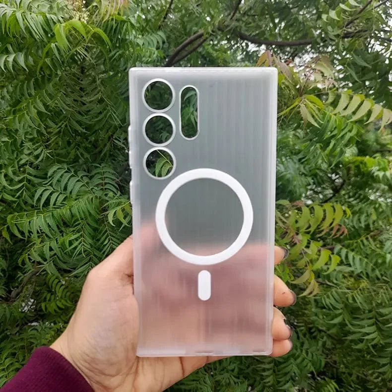 Fluted Texture MagSafe Matte Case for Samsung S23 Ultra