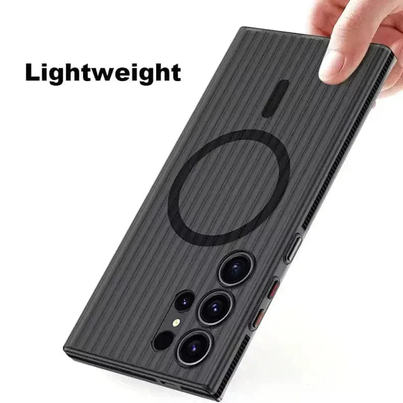 Fluted Texture MagSafe Matte Case for Samsung S23 Ultra