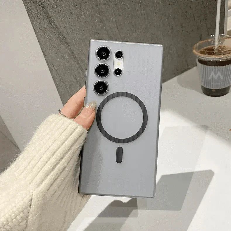 Fluted Texture MagSafe Matte Case for Samsung S23 Ultra