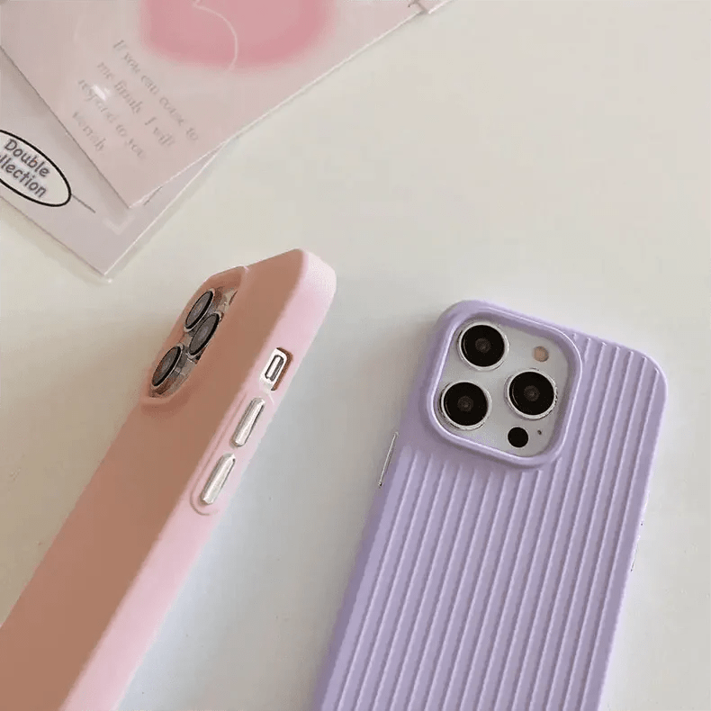 Fluted Texture MagSafe Silicone Soft Touch MagSafe PC Case for iPhone Back Cases