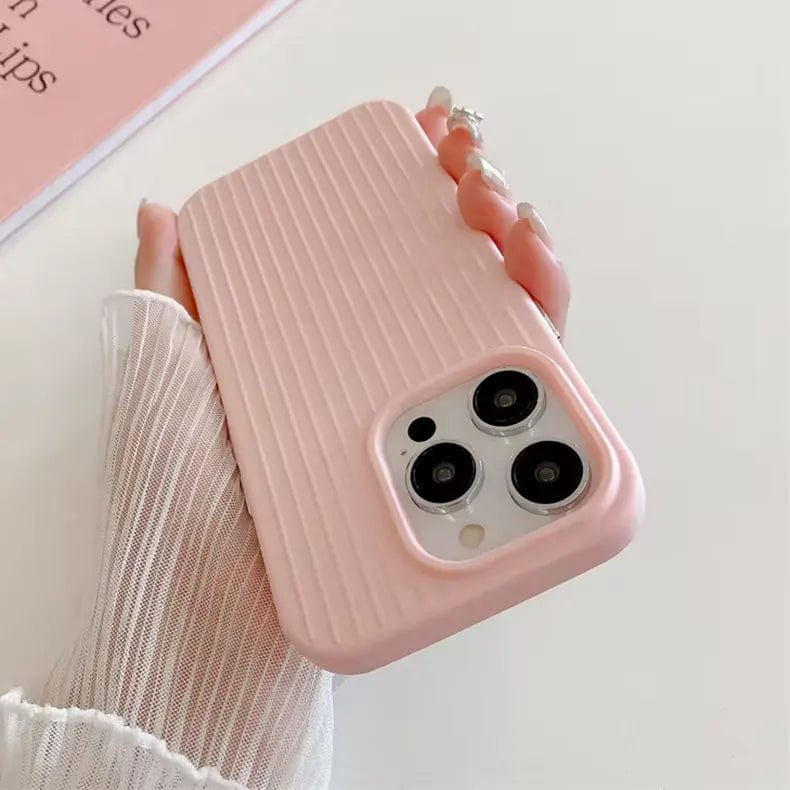 Fluted Texture MagSafe Silicone Soft Touch MagSafe PC Case for iPhone Back Cases