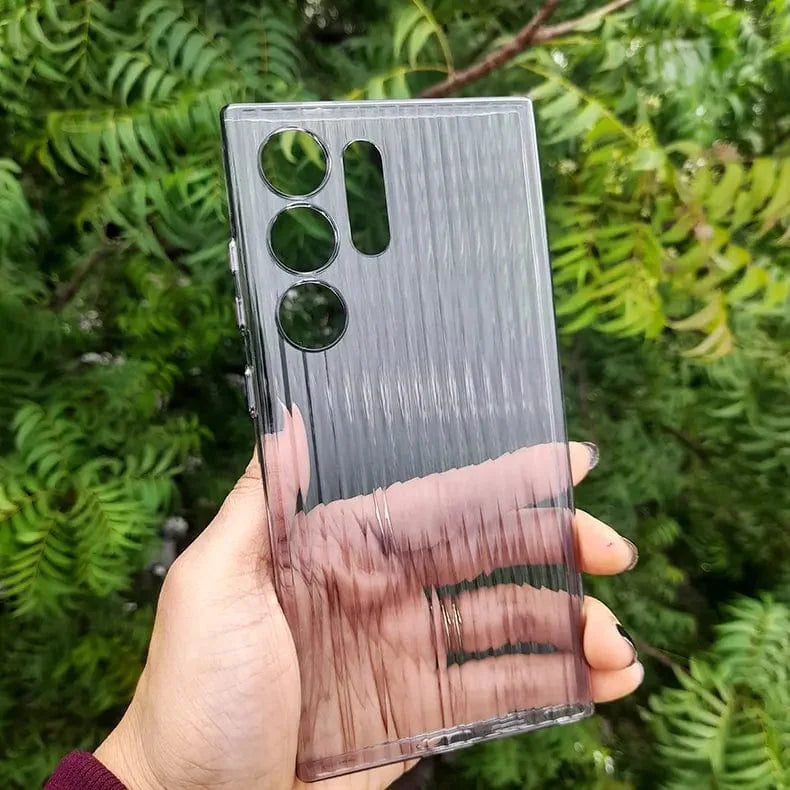 Fluted Texture MagSafe Transparent Case for Samsung S23 Ultra