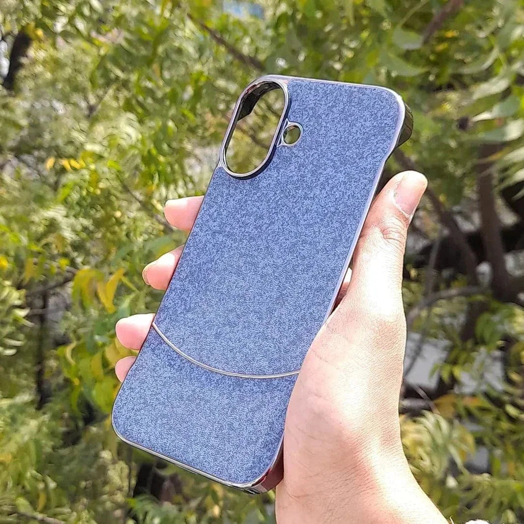 Frameless Shiny Hard Fabric Case for iPhone 15