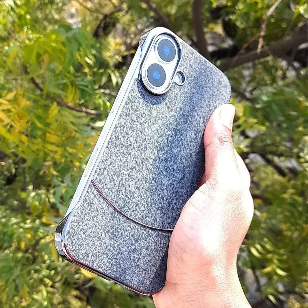 Frameless Shiny Hard Fabric Case for iPhone 15