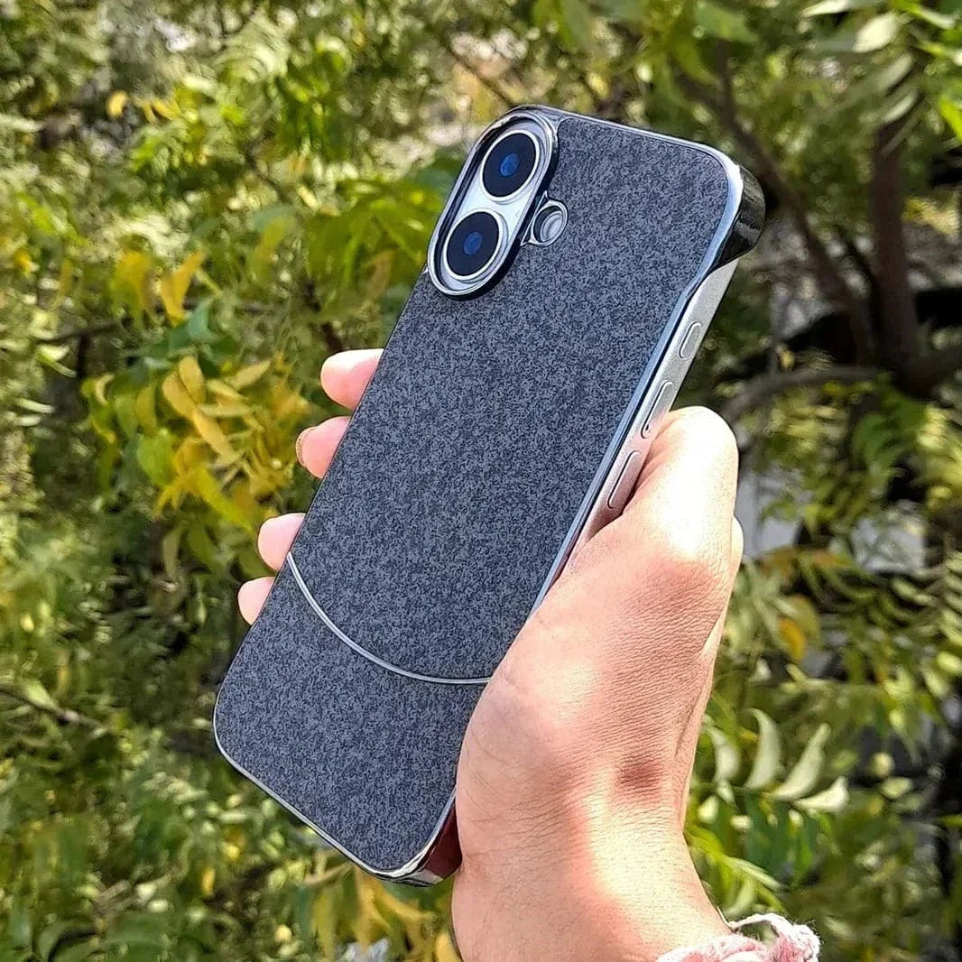 Frameless Shiny Hard Fabric Case for iPhone 15