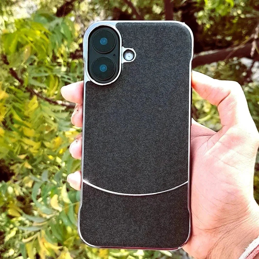Frameless Shiny Hard Fabric Case for iPhone 15