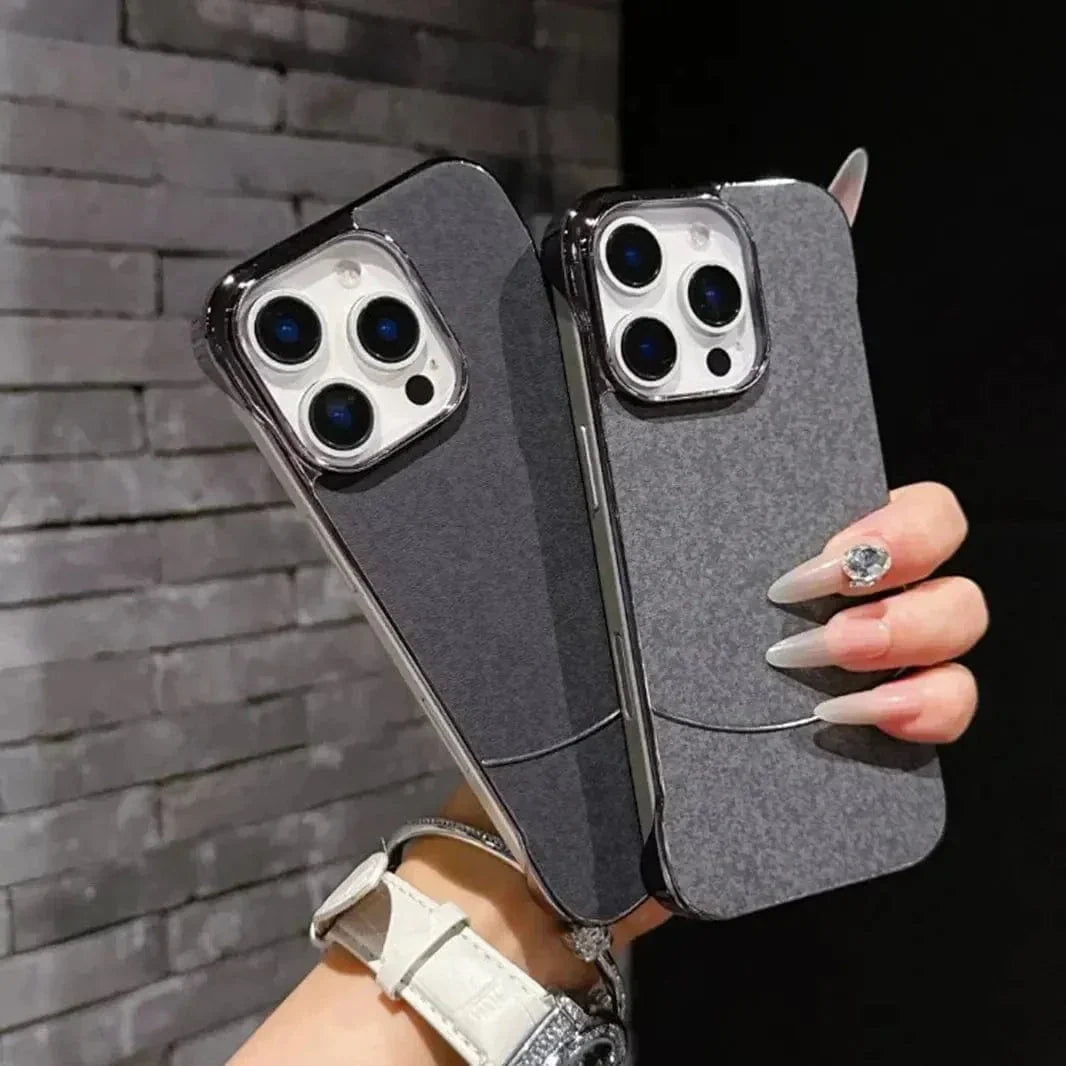 Frameless Shiny Hard Fabric Case for iPhone 15 Pro Max