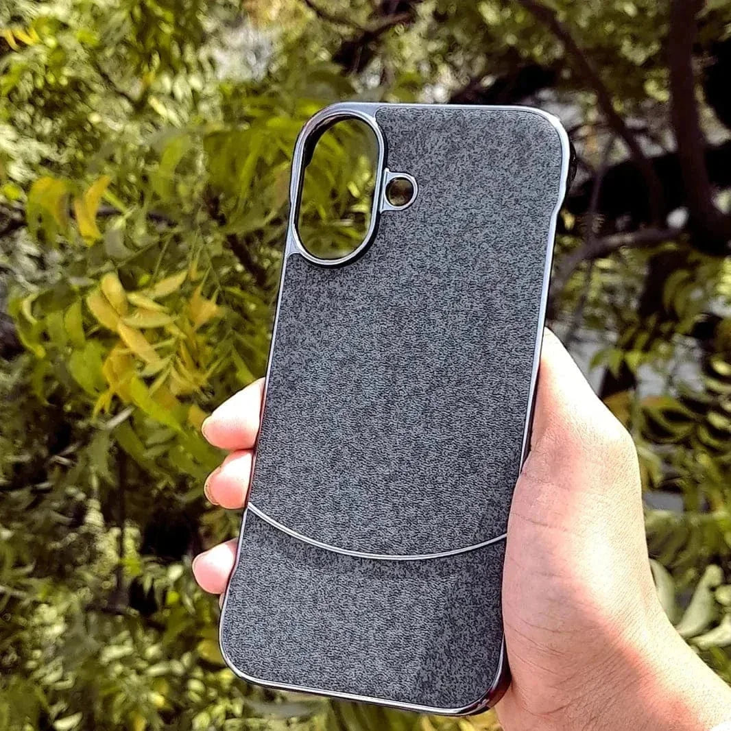 Frameless Shiny Hard Fabric Case for iPhone 16 Pro