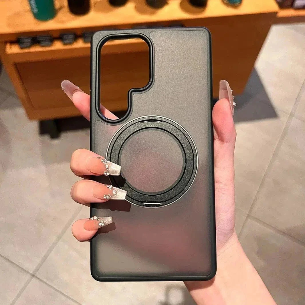 Frosted Magnetic MagSafe KickStand Matte Hard Case for Samsung S25 Ultra