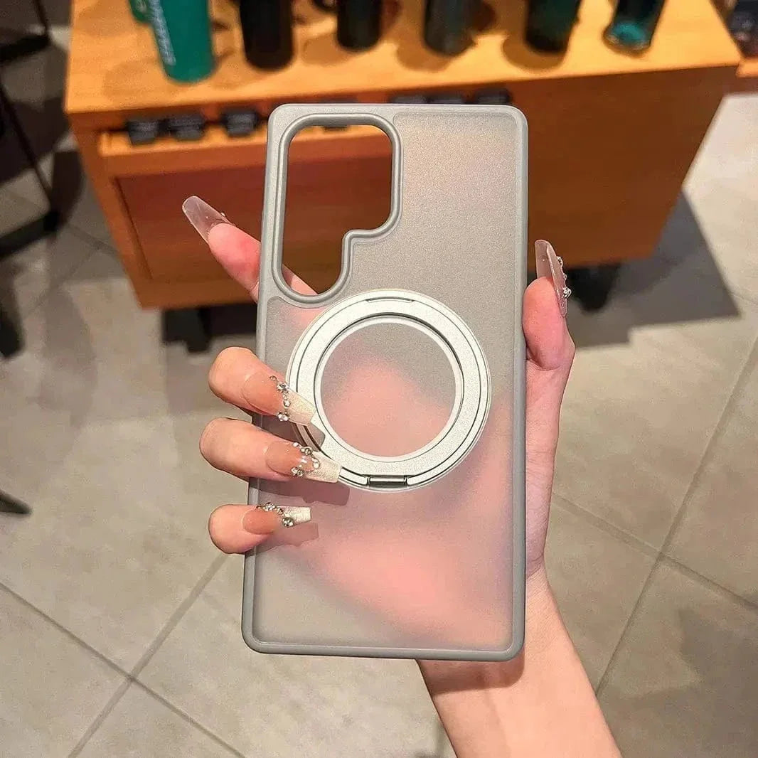 Frosted Magnetic MagSafe KickStand Matte Hard Case for Samsung S25 Ultra