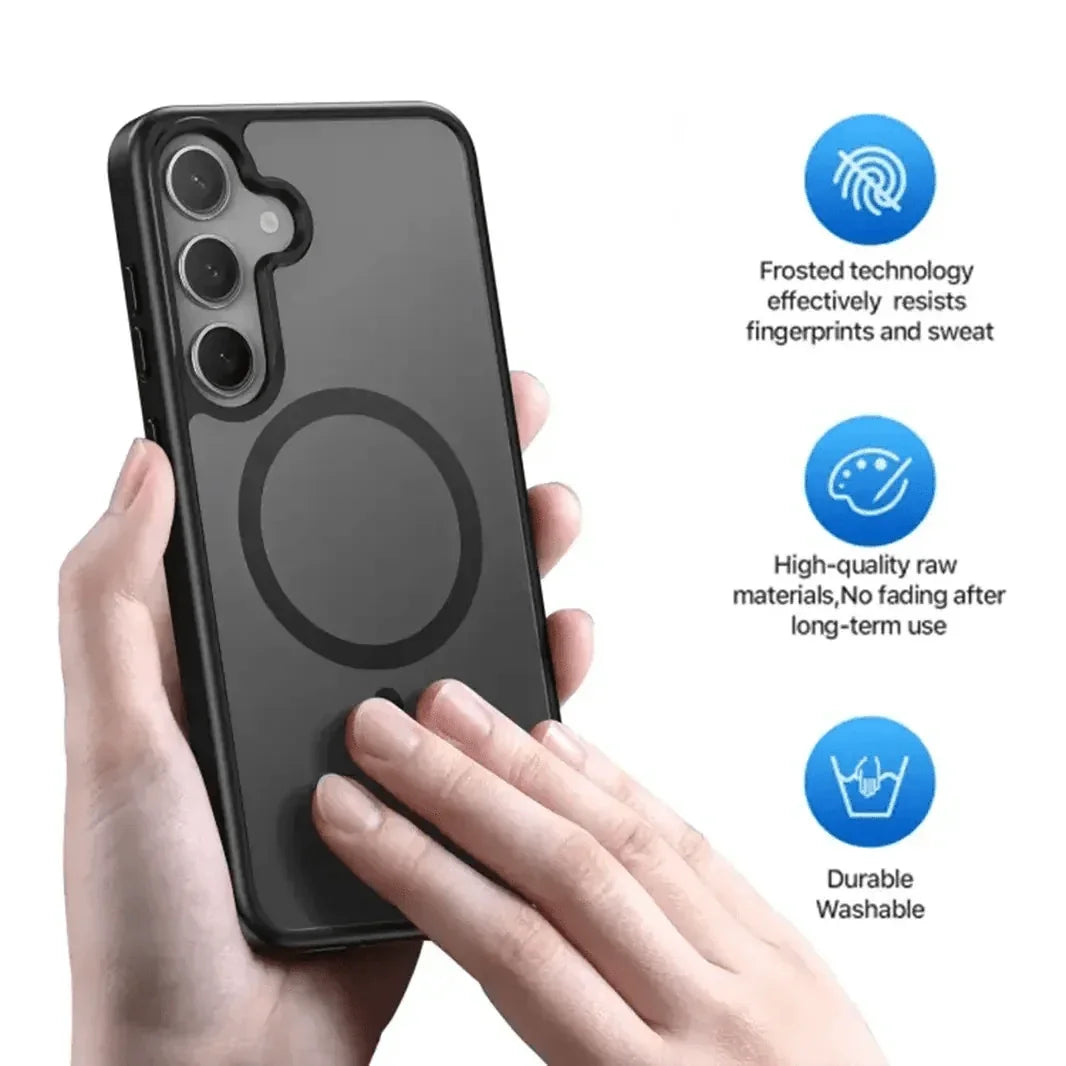 Frosted Semi Transparent MagSafe Case for Samsung S25 Plus