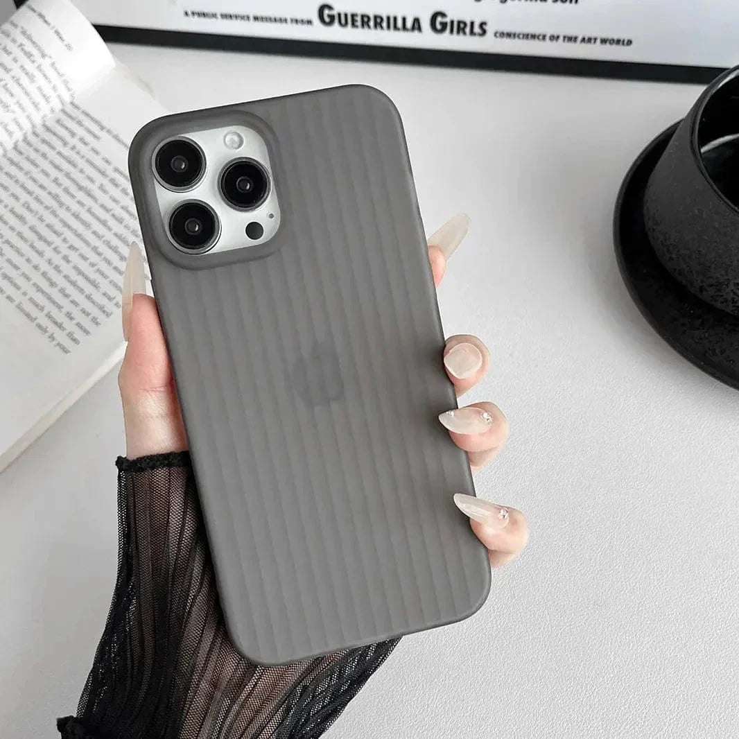 Frosted Ultra-Thin Slim Matte Fluted Case for iPhone 15