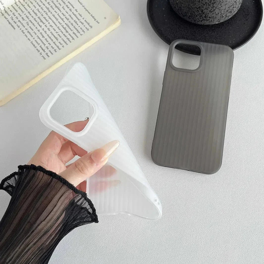 Frosted Ultra-Thin Slim Matte Fluted Case for iPhone 13