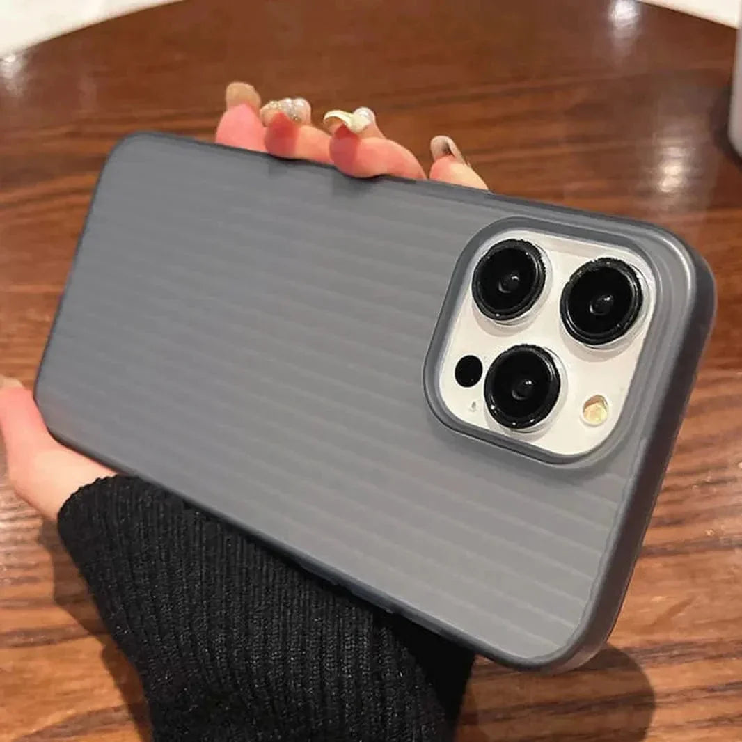 Frosted Ultra-Thin Slim Matte Fluted Case for iPhone 15