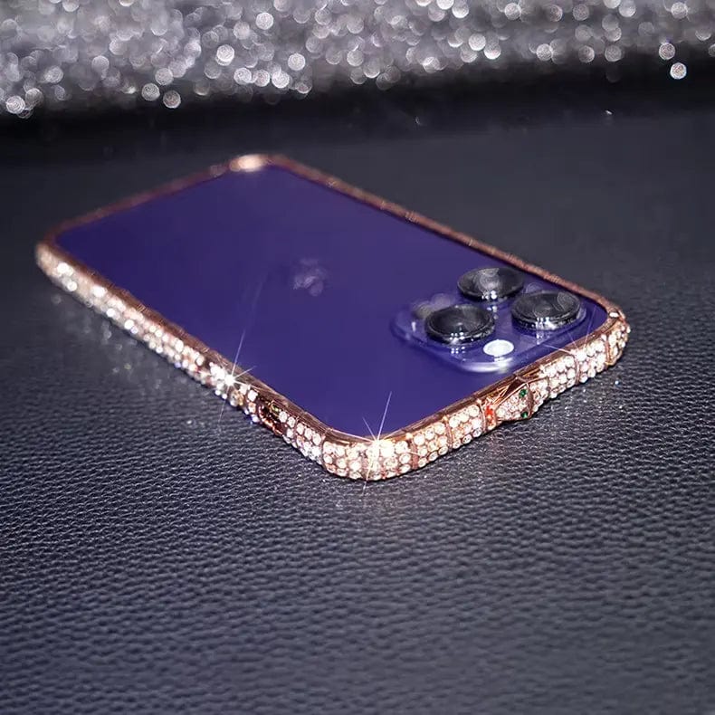 Gem Diamond Glitter aluminum bumper frame for Apple iPhone