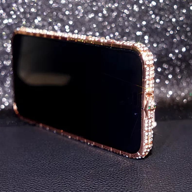 Gem Diamond Glitter aluminum bumper frame for Apple iPhone