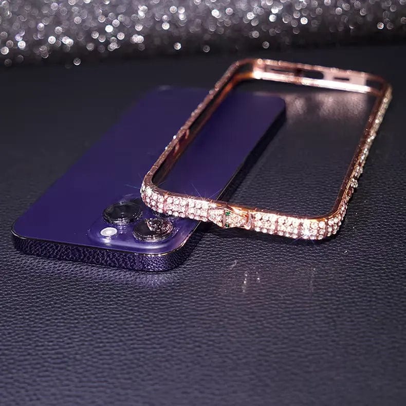 Gem Diamond Glitter aluminum bumper frame for Apple iPhone