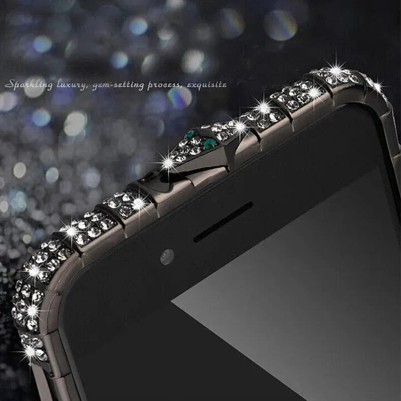 Gem Diamond Glitter aluminum bumper frame for Apple iPhone