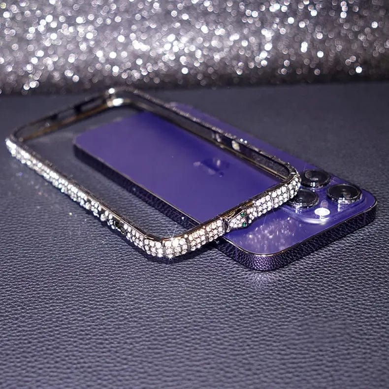 Gem Diamond Glitter aluminum bumper frame for Apple iPhone