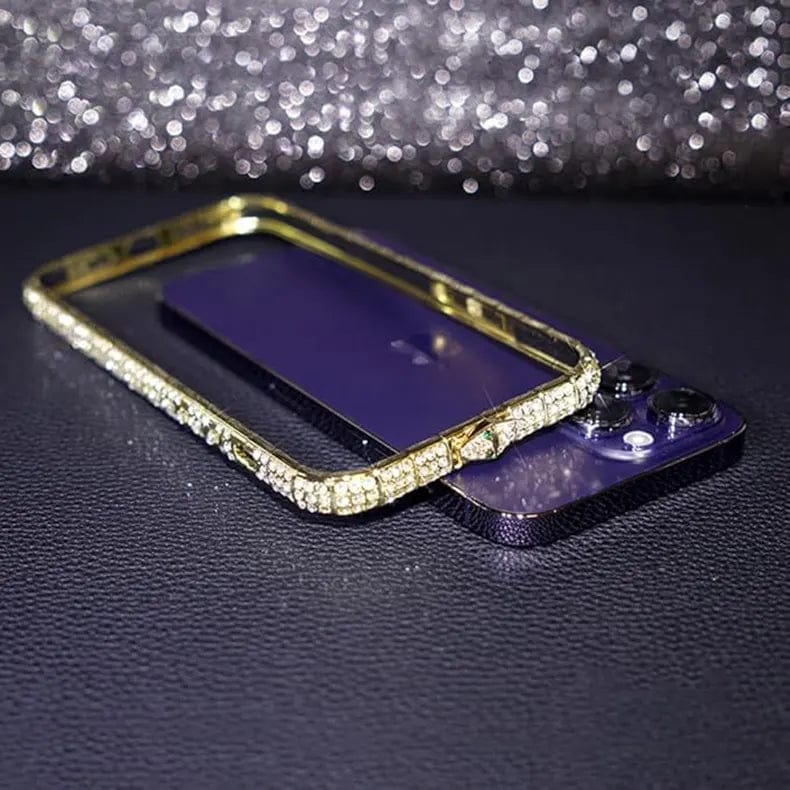 Gem Diamond Glitter aluminum bumper frame for Apple iPhone